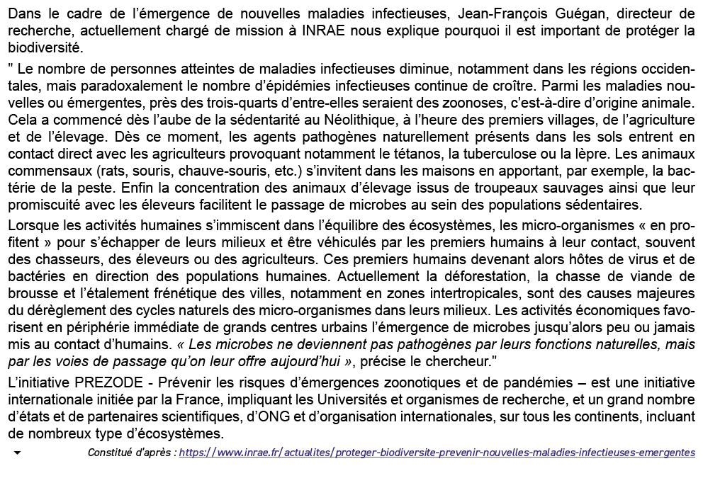Dans le cadre de l’ mergence de nouvelles maladies infectieuses, Jean Fran ois Gu gan, directeur de recherche, actuel...