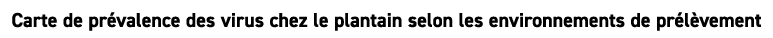 Carte de pr valence des virus chez le plantain selon les environnements de pr l vement 