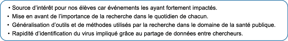 • Source d’int r t pour nos l ves car  v nements les ayant fortement impact s. • Mise en avant de l’importance de la...