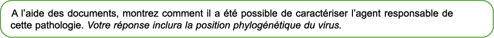 A l’aide des documents, montrez comment il a t  possible de caract riser l’agent responsable de cette pathologie. Vo...