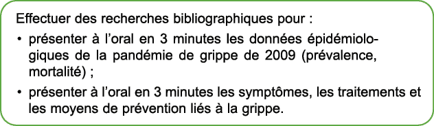 Effectuer des recherches bibliographiques pour : • pr senter  l’oral en 3 minutes les donn es  pid miologiques de la...