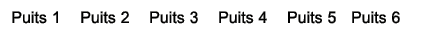 Puits 1 Puits 2 Puits 3 Puits 4 Puits 5 Puits 6