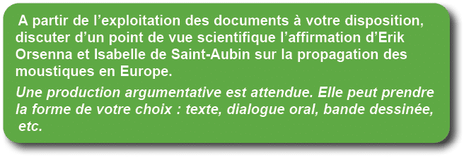 A partir de l’exploitation des documents  votre disposition, discuter d’un point de vue scientifique l’affirmation d...