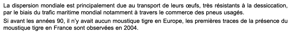 La dispersion mondiale est principalement due au transport de leurs ufs, tr s r sistants   la dessiccation, par le b...