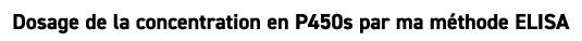 Dosage de la concentration en P450s par ma m thode ELISA