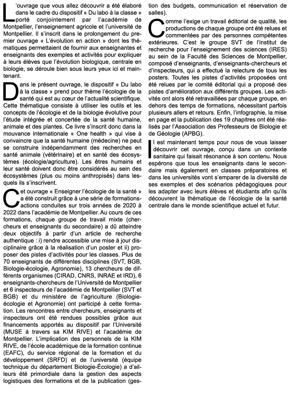 L’ouvrage que vous allez d couvrir a t   labor  dans le cadre du dispositif « Du labo   la classe » port  conjointem...