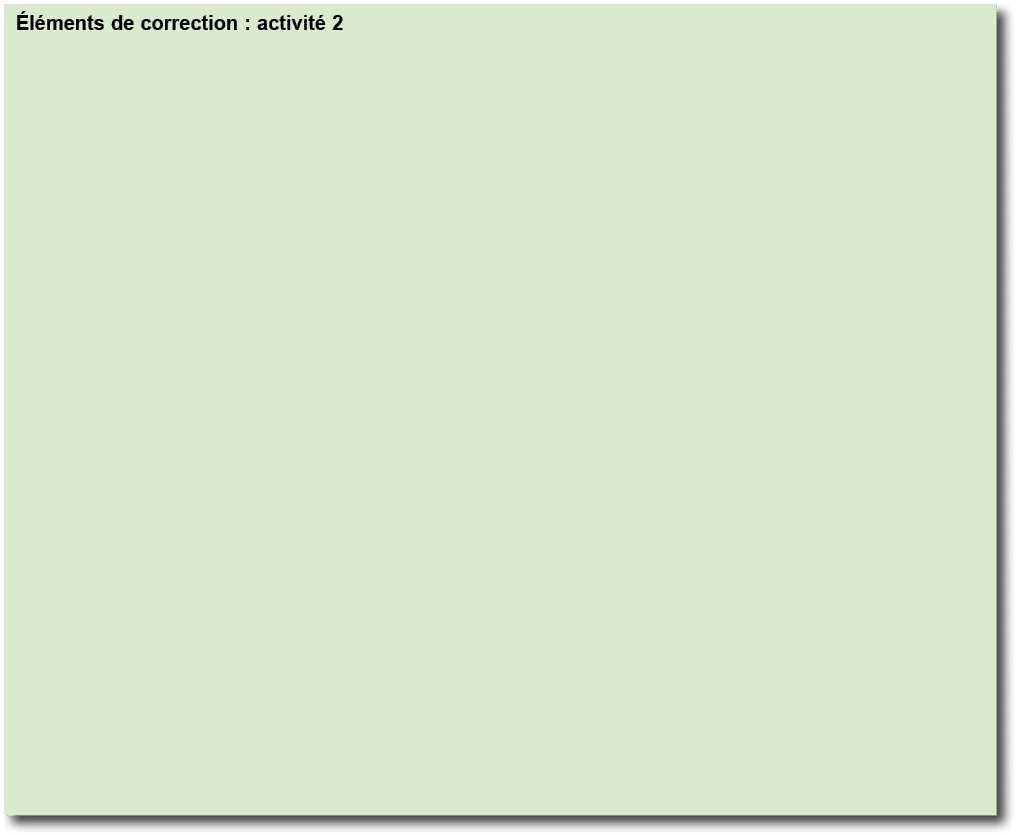  l ments de correction : activit 2