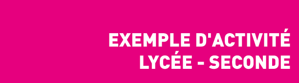  Exemple d'activit  Lyc e - Seconde