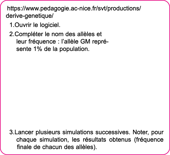 https:  www pedagogie ac-nice fr svt productions derive-genetique  Ouvrir le logiciel  Compl ter le nom des all les e   