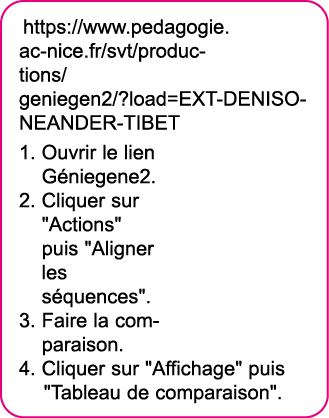 https:  www pedagogie ac-nice fr svt productions geniegen2  load EXT-DENISO-NEANDER-TIBET Ouvrir le lien G niegene2     