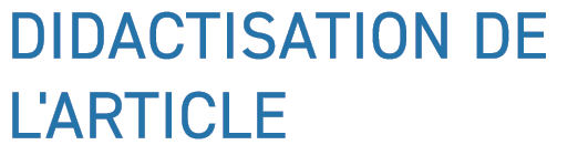 Didactisation de l'article