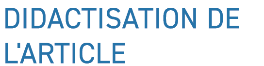 Didactisation de l'article