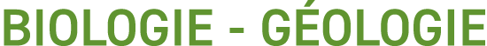 BIOLOGIE - G OLOGIE