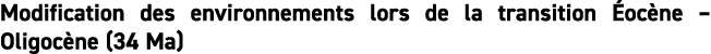 Modification des environnements lors de la transition  oc ne   Oligoc ne (34 Ma)